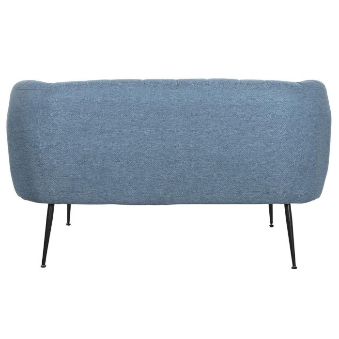 Sofa Scandi DKD Home Decor Azul Negro 75 x 73 x 129 cm 2