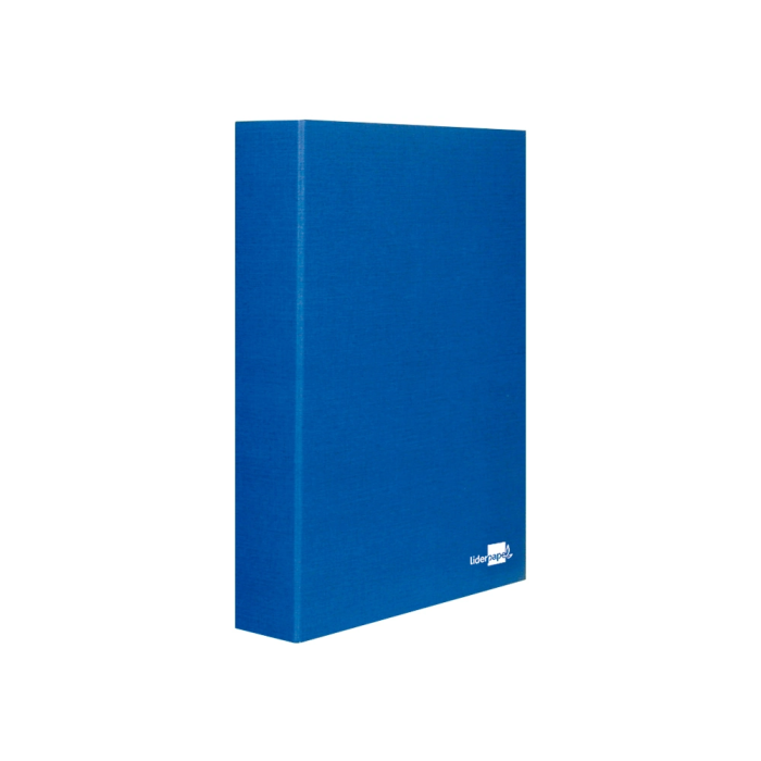 Liderpapel Carpeta 4 Anillas 40mm Folio Mixtas Azul Cartón Forrado 1