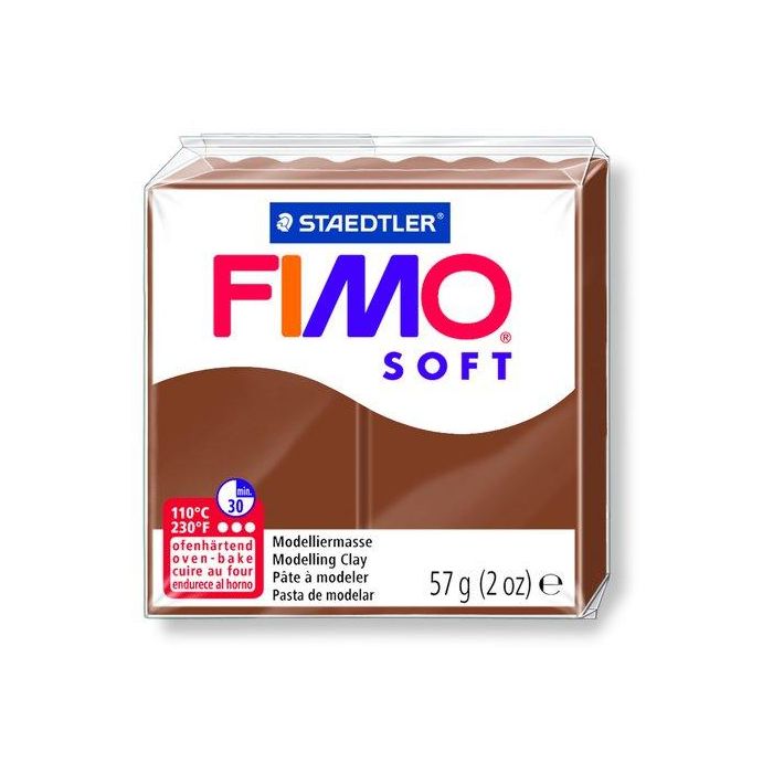 Staedtler Pasta de modelar FIMO Soft 57g Caramelo, blanda y suave, fácil de mezclar, lista para usar