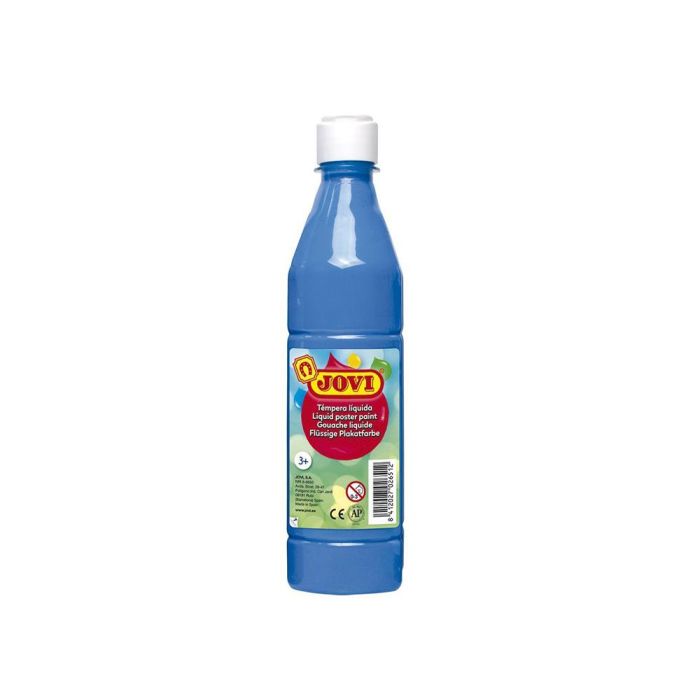 Jovi Témpera Líquida School Azul Cyan Botella De 500 mL 1