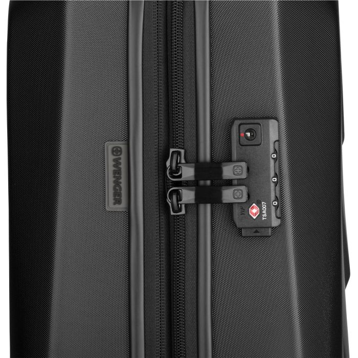 Wenger Prymo Prymo Large Maleta Negra de Policarbonato Rígida con 4 Ruedas 93L Expandible 107L 9