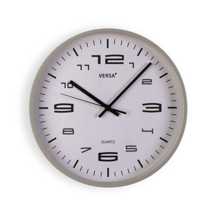 Reloj de Pared Versa Gris Plástico 30 x 30 x 4 cm 0 Reloj de Pared Versa Gris Plástico 30 x 30 x 4 cm 0