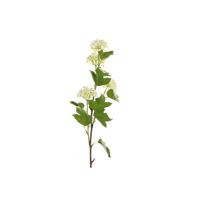 DKD Home Decor Flor Artificial Blanca y Verde 15 x 70 x 15 cm (12 Unidades) Tacto Real