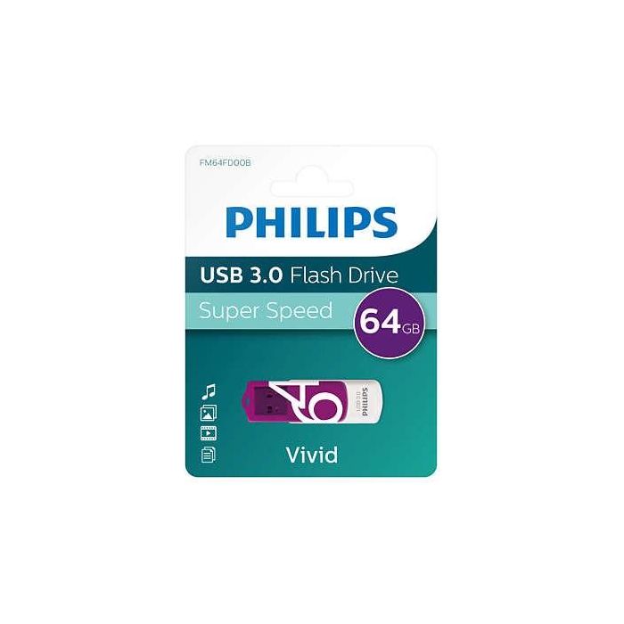 STICK Philips USB 3.0 64GB Vivid Edition Magic Purple 1 STICK Philips USB 3.0 64GB Vivid Edition Magic Purple 1