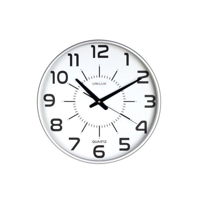 Reloj Pared Unilux Maxi Pop Analogico 37,5 Cm Ø Gris Metalizado