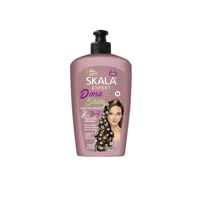Crema para Peinar y Tratamiento Vegana Dona Skala 250g - Fortalece y Brillo Cabello con Aceites Vegetales Crema para Peinar y Tratamiento Vegana Dona Skala 250g - Fortalece y Brillo Cabello con Aceites Vegetales