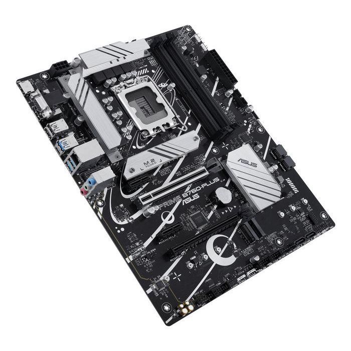 Asus PRIME B760-PLUS Intel B760 LGA 1700 ATX Placa Base con PCIe 5.0, 3 Slots M.2 PCIe 4.0, DDR5, LAN Realtek 2.5Gb, DisplayPort, HDMI, USB 3.2 Gen 2x2 Type-C y Sincronización Aura Asus PRIME B760-PLUS Intel B760 LGA 1700 ATX Placa Base con PCIe 5.0, 3 Slots M.2 PCIe 4.0, DDR5, LAN Realtek 2.5Gb, DisplayPort, HDMI, USB 3.2 Gen 2x2 Type-C y Sincronización Aura