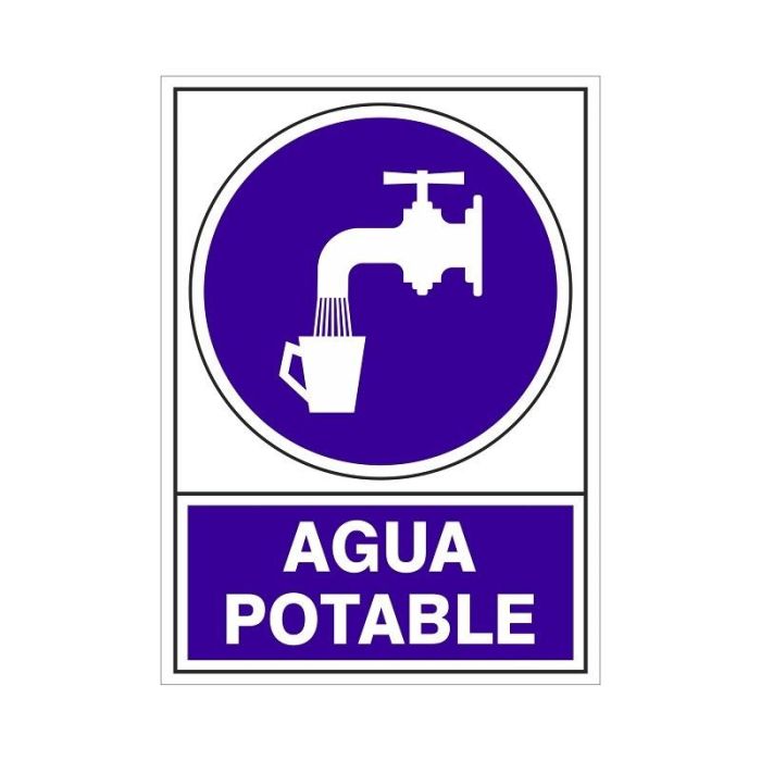 Señal 672 Plas.295X210 ''Agua Potable'' Duver Señal 672 Plas.295X210 ''Agua Potable'' Duver