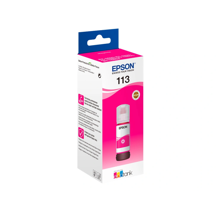 Epson Tinta Magenta Ecotank Botella 113 para Et-5850, Et-5800, Et-16650, Et-16600, Et-5880, Et-5170 (127ml) 2