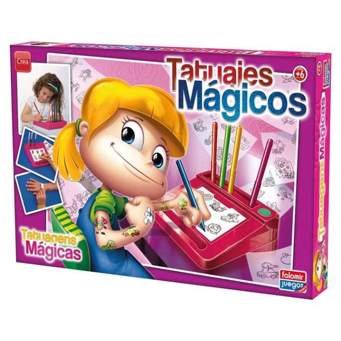 Falomir Juego Tatuajes Magicos Rosa 112 Tatuajes para Niños a partir de 6 años 3 Falomir Juego Tatuajes Magicos Rosa 112 Tatuajes para Niños a partir de 6 años 3