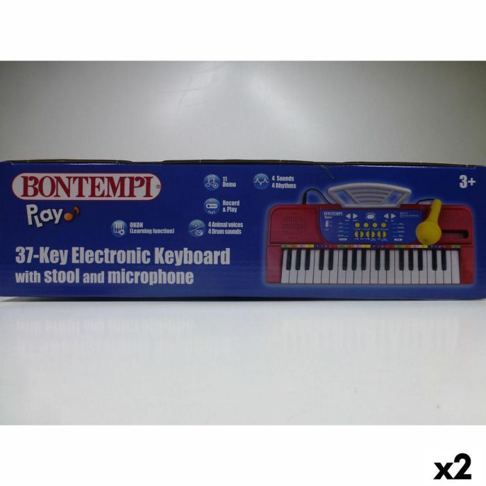 Teclado 37 Teclas Bontempi 43 x 56 x 23 cm (2 Unidades) 9 Teclado 37 Teclas Bontempi 43 x 56 x 23 cm (2 Unidades) 9