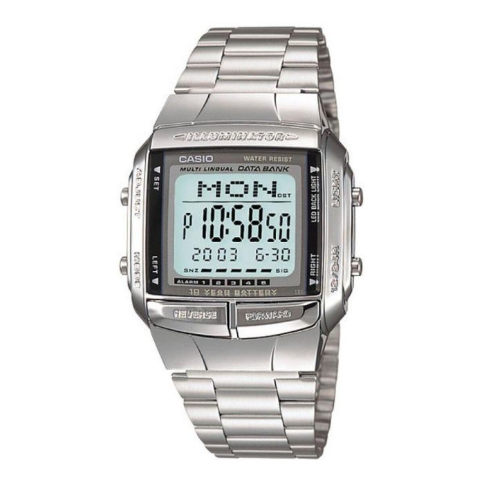 Reloj Hombre Casio DATABANK Plateado (Ø 38 mm) Reloj Hombre Casio DATABANK Plateado (Ø 38 mm)