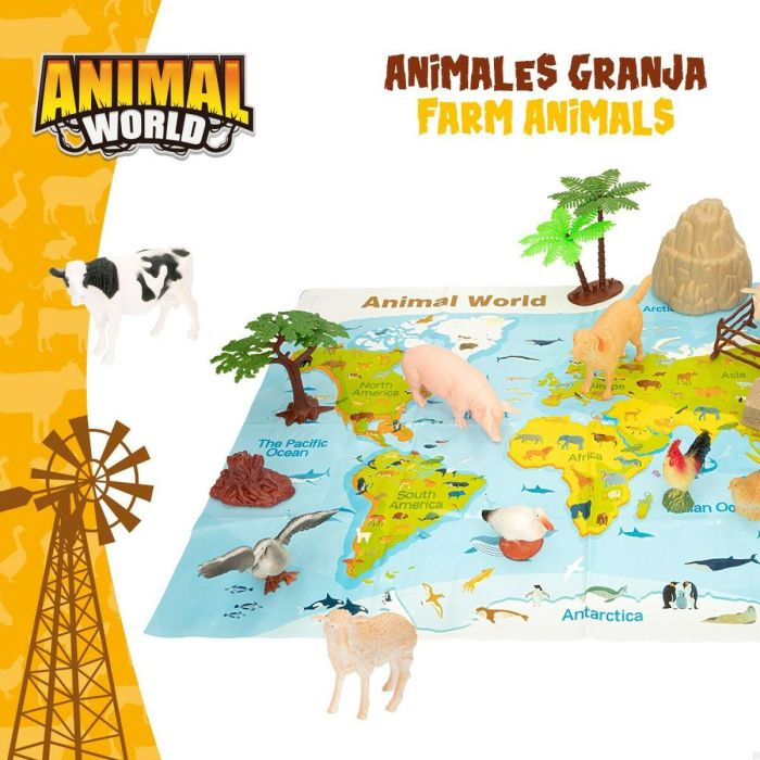 Set de Figuras de Animales Colorbaby 19 piezas Granja Plástico 13 x 8 x 3 cm (6 Unidades) 5 Set de Figuras de Animales Colorbaby 19 piezas Granja Plástico 13 x 8 x 3 cm (6 Unidades) 5