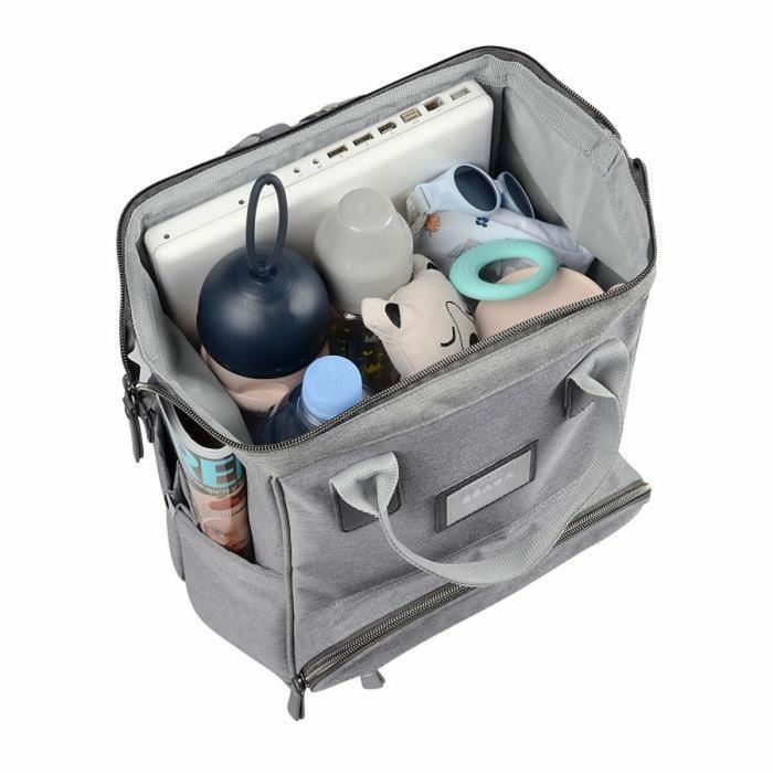 Beaba Bolsa de agua Wellington gris jaspeado moderna unisex ultra práctica ideal para salidas de padres 3