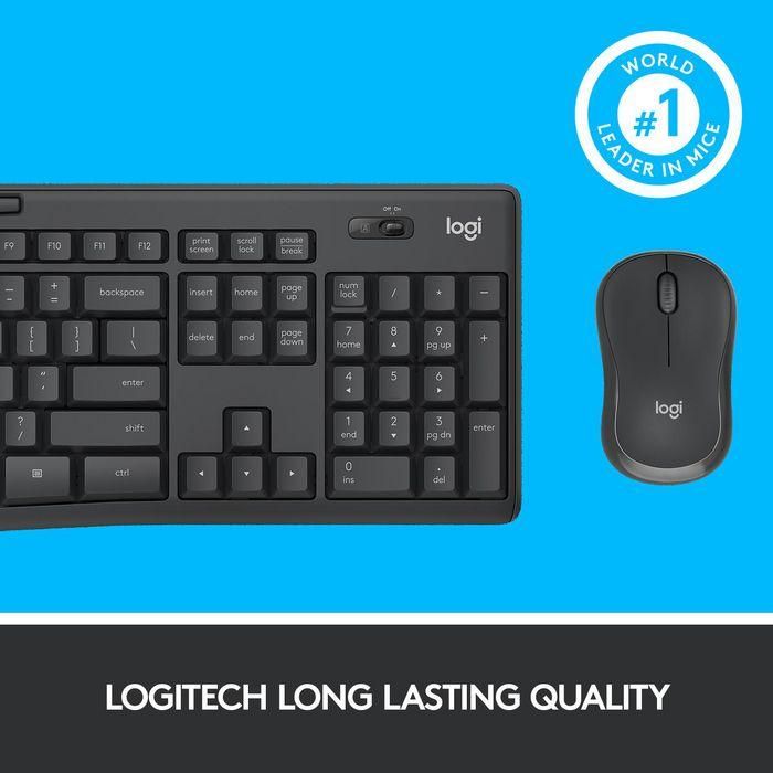 Logitech MK295 Combo Teclado y Ratón Inalámbrico Silencioso SilentTouch, Diseño Antiderrames, Disposición Inglesa 15