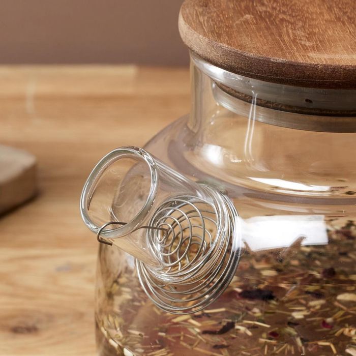 Tetera Vidrio Y Acacia 900 Ml Home Deco Factory 6