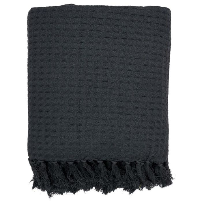 Home Deco Factory Manta Gofrada Gris Algodón 170x250 cm 4