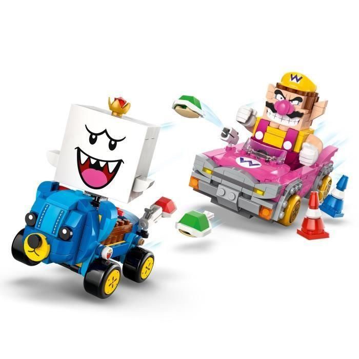 LEGO 72038 Super Mario Kart Wario y Rey Boo - Juego de Vehículos de Juguete con Función de Lanzamiento de Caparazones 3