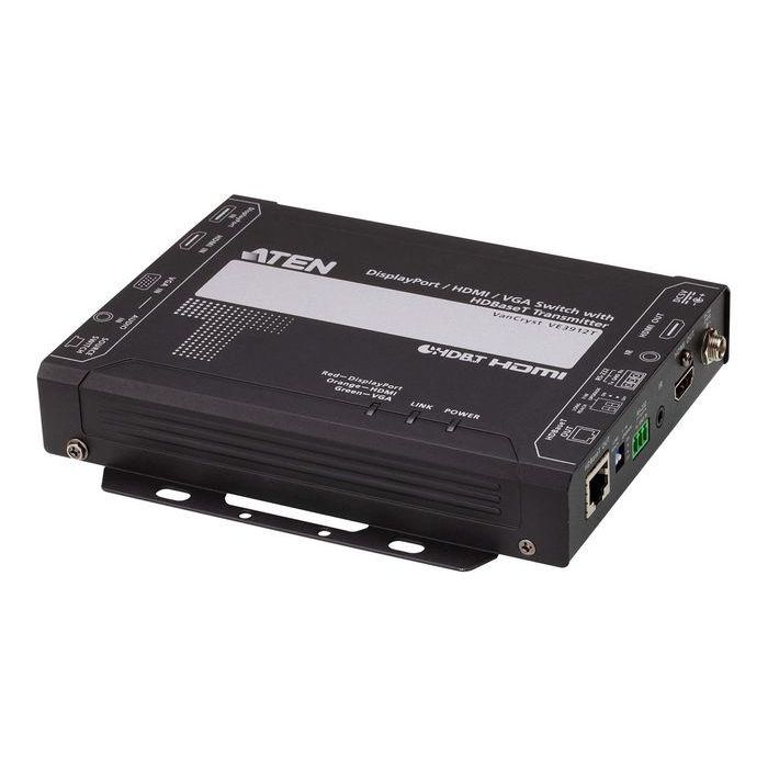 Aten VE3912T HDBaseT Transmisor Switch DisplayPort HDMI VGA con Extensor de Video 4K hasta 100m sobre Cat 6/6a para Conversión de Señales Aten VE3912T HDBaseT Transmisor Switch DisplayPort HDMI VGA con Extensor de Video 4K hasta 100m sobre Cat 6/6a para Conversión de Señales
