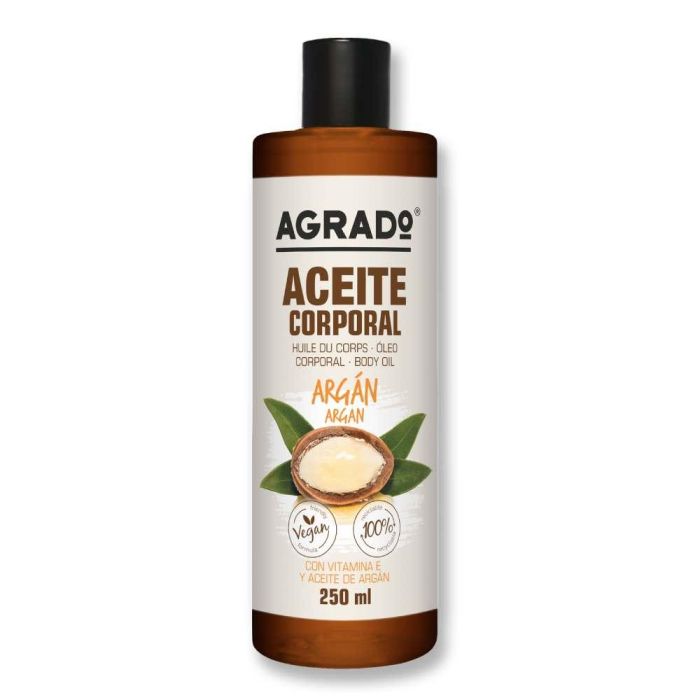 Agrado Aceite Corporal Argán con Vitamina E para Piel Hidratada y Suave, 250 mL Agrado Aceite Corporal Argán con Vitamina E para Piel Hidratada y Suave, 250 mL