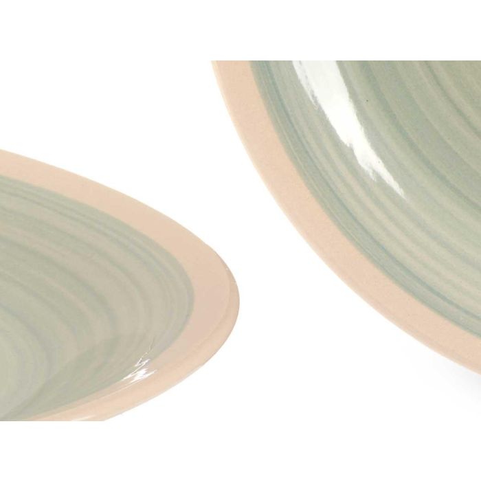 Plato Llano Grande Gres Verde Borde 26,5Cm Vessia (24 Unidades) 3 Plato Llano Grande Gres Verde Borde 26,5Cm Vessia (24 Unidades) 3