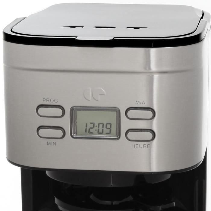 Continental Edison CECF12TIX Cafetera de filtro programable Acero inoxidable 1.5L (12-15 tazas) con temporizador digital y pantalla LCD 900W 3 Continental Edison CECF12TIX Cafetera de filtro programable Acero inoxidable 1.5L (12-15 tazas) con temporizador digital y pantalla LCD 900W 3