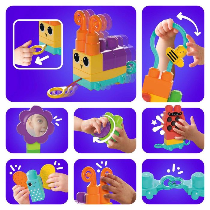 Mega Bloks Tren Oruga Hkn44 30 Bloques Sensoriales de Construcción 3