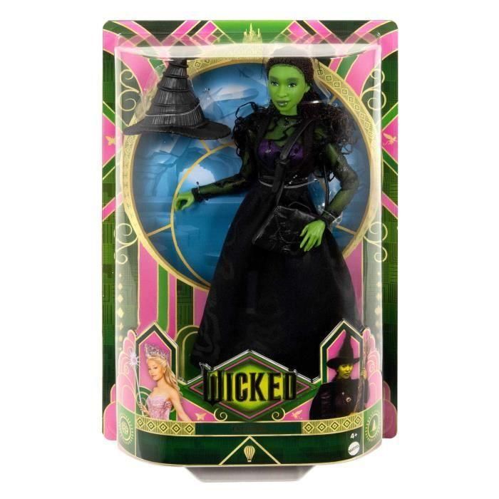 Mattel Hxt62 Muñeca de Moda Elphaba Thropp inspirada en Wicked con vestido, mangas de encaje, botas y sombrero 1 Mattel Hxt62 Muñeca de Moda Elphaba Thropp inspirada en Wicked con vestido, mangas de encaje, botas y sombrero 1