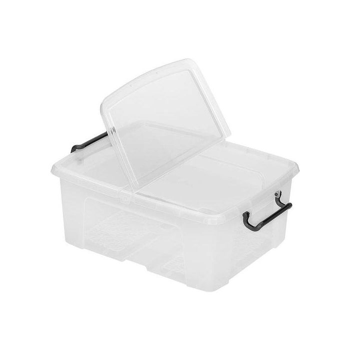 Caja Almacenamiento Strata By Cep Hw673 24 Litros Apilable Cristal