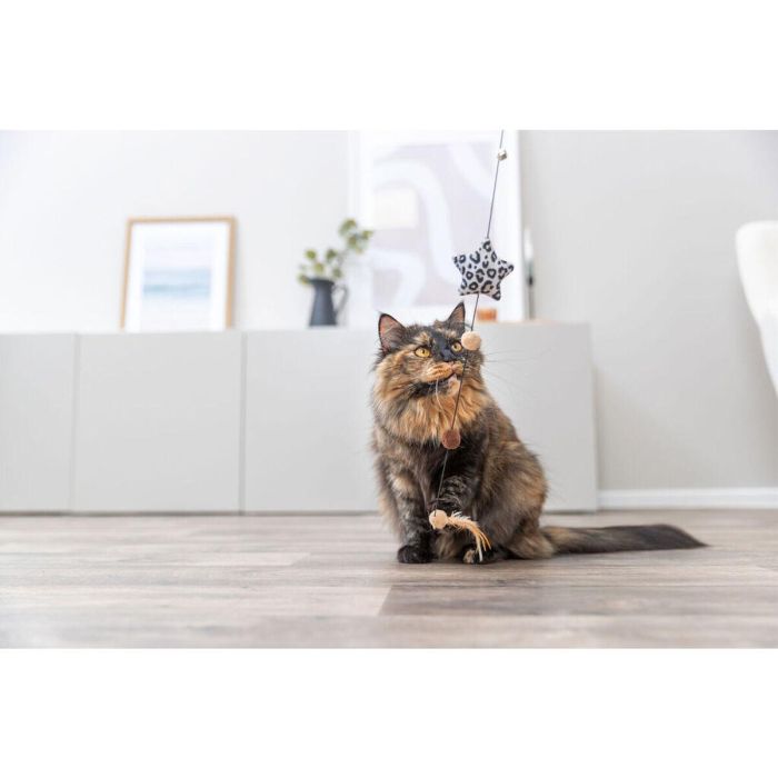 Juguete para gatos Trixie Marrón Beige Poliéster Plástico Estrella 1