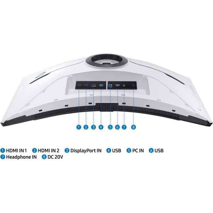 Samsung LS32BG850NPX Monitor Gaming 32 Pulgadas, 4K UHD, Mini-LED, Quantum HDR 2000, 240Hz, 1ms, Curvo 1000R, Freesync Premium Pro, G-Sync Compatible, Blanco 17 Samsung LS32BG850NPX Monitor Gaming 32 Pulgadas, 4K UHD, Mini-LED, Quantum HDR 2000, 240Hz, 1ms, Curvo 1000R, Freesync Premium Pro, G-Sync Compatible, Blanco 17