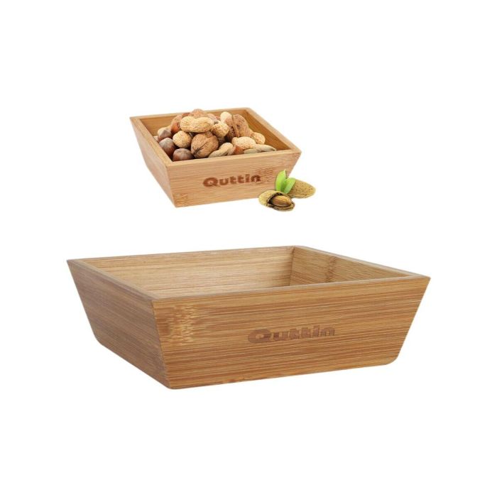 Bol para Aperitivos Quttin Bambú 16 x 16 x 5 cm (12 Unidades) 1 Bol para Aperitivos Quttin Bambú 16 x 16 x 5 cm (12 Unidades) 1