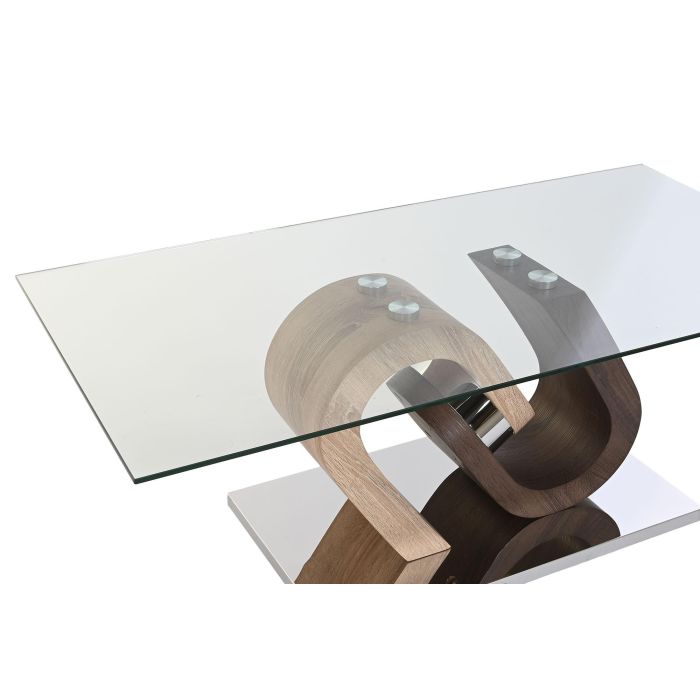 Mesa Centro Moderno DKD Home Decor Transparente Plateado 60 x 45 x 120 cm