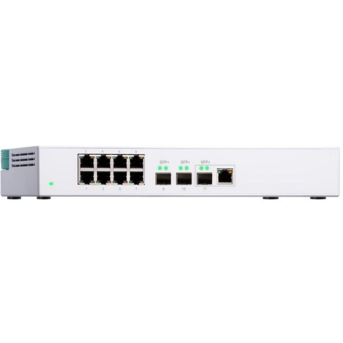 QNAP QSW-308-1C Switch Ethernet No Administrado con 8 Puertos Gigabit y 2 Ranuras SFP+ 10G 3 QNAP QSW-308-1C Switch Ethernet No Administrado con 8 Puertos Gigabit y 2 Ranuras SFP+ 10G 3
