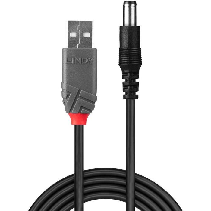 Lindy Cable de Alimentación USB 2.0 Tipo A a DC 5.5mm, 1.5 Metros, 5V 0.9A para dispositivos móviles 1