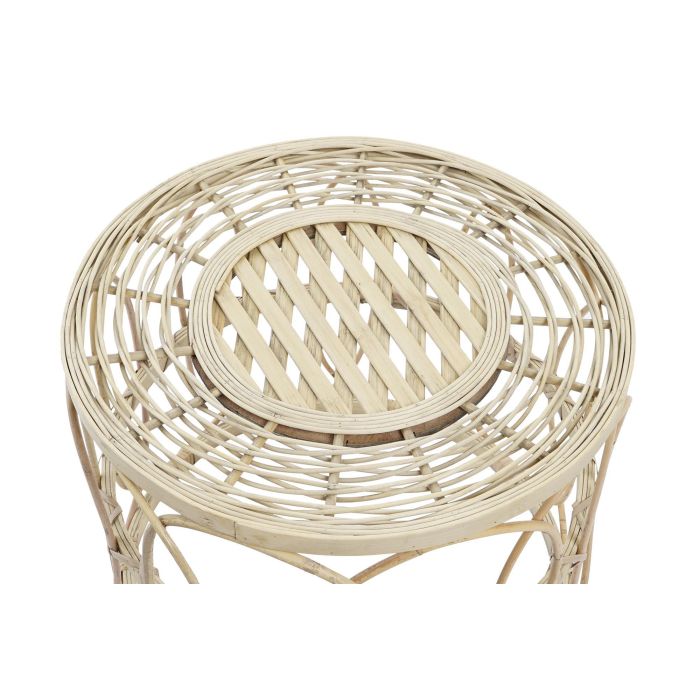 DKD Home Decor Mesita Auxiliar Urban Marron Ratán 50 x 41.5 x 50 cm Set de 2 2