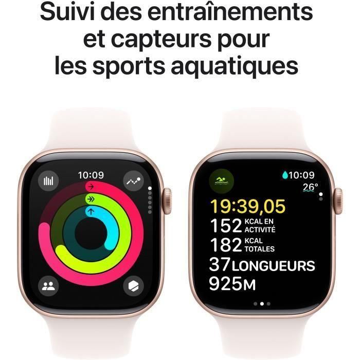 Apple Watch Series 10 GPS - 46 mm - Caja de aluminio en oro rosa - Correa deportiva color rubor claro - M/L 3 Apple Watch Series 10 GPS - 46 mm - Caja de aluminio en oro rosa - Correa deportiva color rubor claro - M/L 3