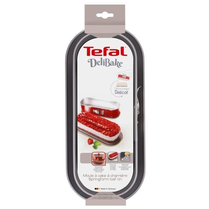 Molde de pastel Delibake TEFAL en acero - Ø 30 x 11 cm - Rojo y gris - Con bisagra 5