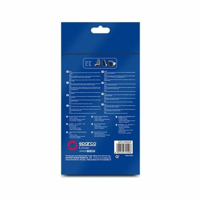 Funda de asiento Sparco SPC1020GR Universal 1 Funda de asiento Sparco SPC1020GR Universal 1