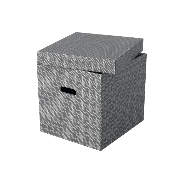 Esselte Caja de almacenamiento 365x320x315 mm pack de 3 unidades carton gris 1