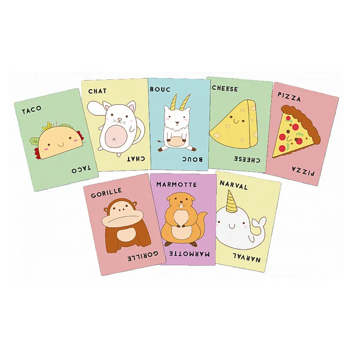 Blue Orange Juego de Mesa Taco Chat Bouc: Juego de Cartas Frenético de Descarte para Niños y Adultos 1