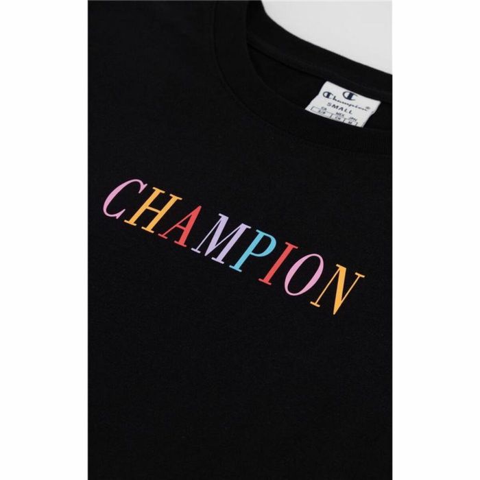 Camiseta de Manga Corta Mujer Champion Crewneck Croptop Negro S 1