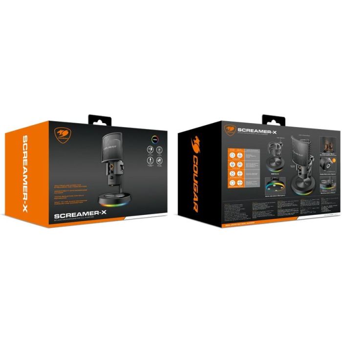 COUGAR Screamer-X Micrófono de Estudio USB para Streaming, Grabación, 48kHz, Reducción de Ruido, Filtro Antipop 8