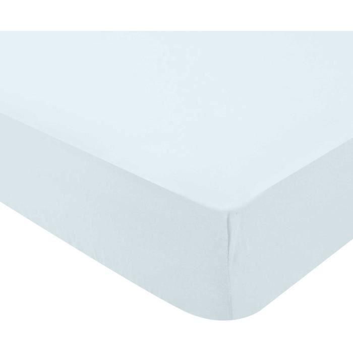 Sábana ajustable de jersey DOUX NID - Azul claro - 60x120 cm 1 Sábana ajustable de jersey DOUX NID - Azul claro - 60x120 cm 1