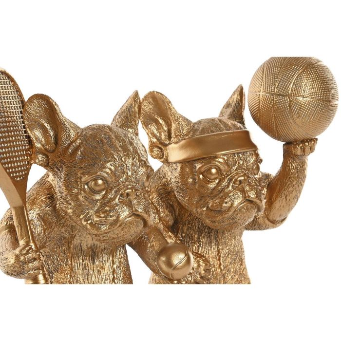 DKD Home Decor Figura Moderno Resina Dorado Bulldog 13 x 27 x 16.5 cm (2 Unidades) 3