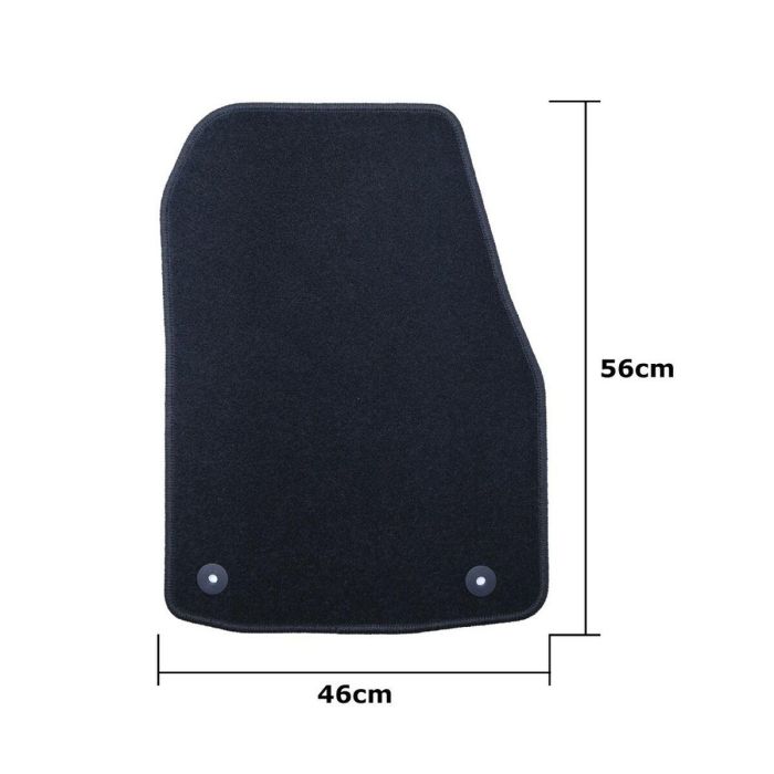 Car Lux OCCOP0008 Juego de Alfombrillas a Medida Opel Astra H Twintop Cabrio 2006-2011 Velour Antideslizante Emblema Bordado Anclajes Originales 2