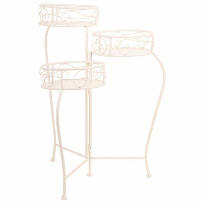 Soporte para Maceta Alexandra House Living Blanco Metal Hierro 34 x 76 x 40 cm 6