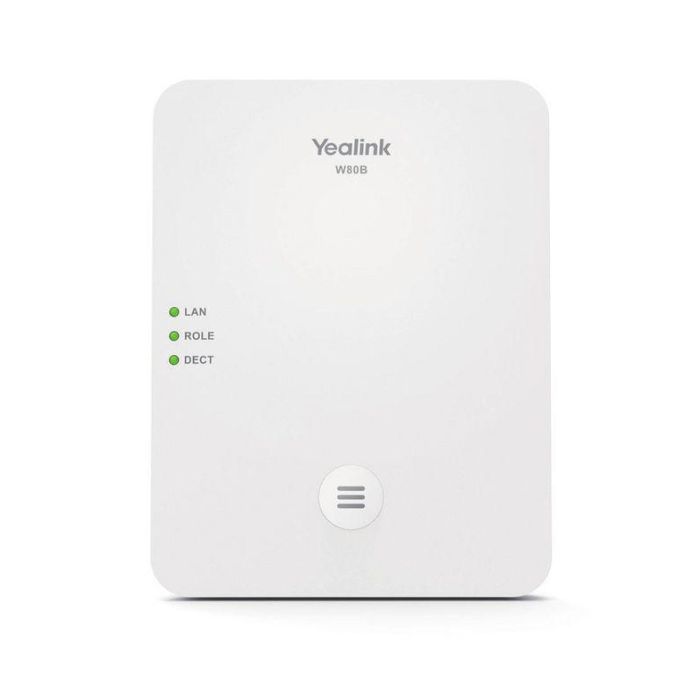 Yealink W80B, DECT, 1880-1900 MHz, PoE, LAN, 100-240V AC, 130x100x25.1 mm 0 Yealink W80B, DECT, 1880-1900 MHz, PoE, LAN, 100-240V AC, 130x100x25.1 mm 0