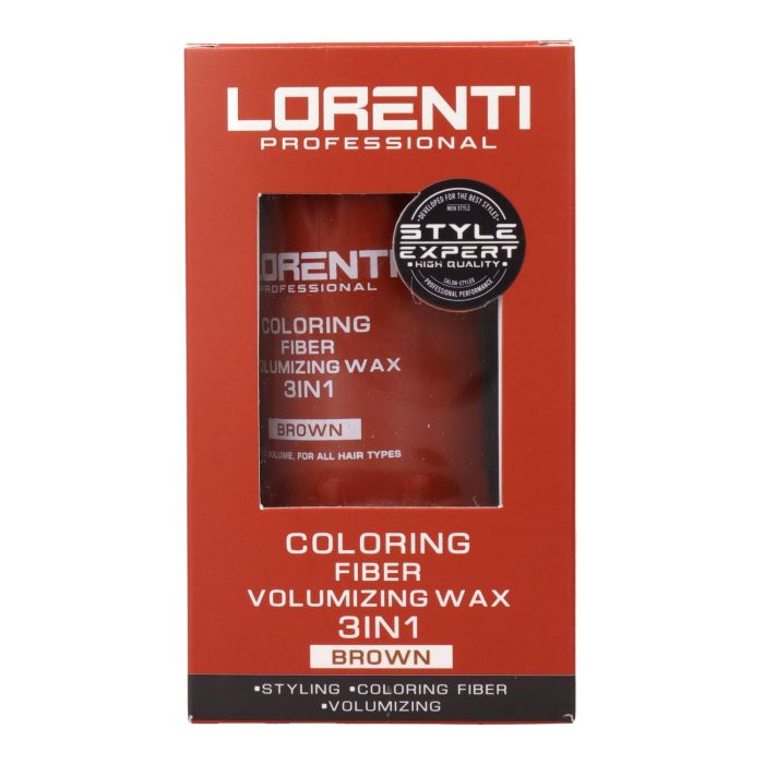 Lorenti Cera Voluminizadora 3 en 1 Color Brown 30 gr para Definición y Textura del Cabello