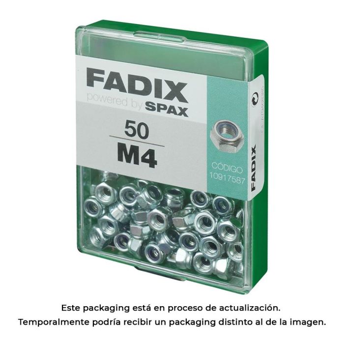 Fadix Tuerca con Autofreno de Cinc M4 - Caja de 50 Unidades